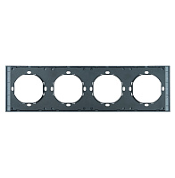 Рамка 4-местная, STEKKER, серия Мия, PFR00-3004-05, черный бархат 50464
