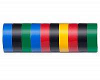 Изоляционная лента STEKKER INTP01319-100 0,13*19мм, 100 м, комплект 10 штук, мультиколор 39290 Изоляционная лента STEKKER INTP01319-100 0,13*19мм, 100 м, комплект 10 штук, мультиколор 39290