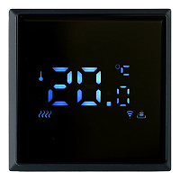 Терморегулятор Wi-Fi (механизм), STEKKER, 250В, 3500Вт, серия Эмили, RSW00-5119-05, черный уголь, soft touch 50377