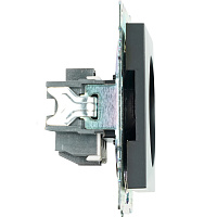 Розетка 1-местная б/з (механизм), STEKKER GLS10-7109-05, 250V, 10А с защитной шторкой, серия Катрин, черный 39609 Розетка 1-местная б/з (механизм), STEKKER GLS10-7109-05, 250V, 10А с защитной шторкой, серия Катрин, черный 39609