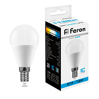 Лампа светодиодная Feron LB-950 Шарик E14 13W 175-265V 6400K 38103 Лампа светодиодная Feron LB-950 Шарик E14 13W 175-265V 6400K 38103