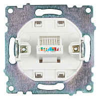 Розетка компьютерная 1-местная RJ-45 (механизм), STEKKER GLS00-7107-01, серия Катрин, белый 39305 Розетка компьютерная 1-местная RJ-45 (механизм), STEKKER GLS00-7107-01, серия Катрин, белый 39305