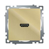 Розетка HDMI 2.1, Type A (механизм), STEKKER, GLS00-7118-08, серия Катрин, золото 50060