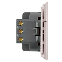 Выключатель 3-клавишный (механизм), STEKKER, 250В, 10А, серия Мия, RSW10-3108-08, пудровый жемчуг 50474