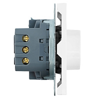 Терморегулятор механический (механизм), STEKKER, 230В, 3500Вт, серия Эмили, RSW00-5120-01, белый фарфор, soft touch 50711