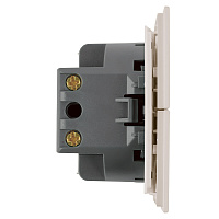 Выключатель 2-клавишный c индикатором (механизм), STEKKER, 250В, 10А, серия Мия, RSW10-3102-10, пудровый жемчуг 50476