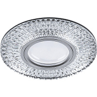 Светильник встраиваемый с LED подсветкой Feron CD943 потолочный MR16 G5.3 прозрачный, хром Светильник встраиваемый с LED подсветкой Feron CD943 потолочный MR16 G5.3 прозрачный, хром