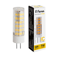 Лампа светодиодная Feron LB-433 G4 7W 175-265V 2700K 25863 Лампа светодиодная Feron LB-433 G4 7W 175-265V 2700K 25863