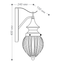 Светильник садово-парковый Feron PL540 на стену вниз 60W E27 230V, коричневый 11890 Светильник садово-парковый Feron PL540 на стену вниз 60W E27 230V, коричневый 11890