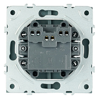 Выключатель 2-клавишный самовозвратный (механизм), STEKKER, 250В, 10А, серия Эмили, RSW10-5113-10, платиново-серый, soft touch 50329