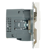 Розетка 1-местная з/ш с/з 16А + USB + Type C (механизм), Stekker, 250В, 20W, серия Эмили, белый фарфор, soft-touch, RST16-5119-01   50217 Розетка 1-местная з/ш с/з 16А + USB + Type C (механизм), Stekker, 250В, 20W, серия Эмили, белый фарфор, soft-touch, RST16-5119-01   50217
