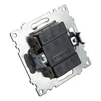 Выключатель 2-клавишный (механизм), STEKKER GLS10-7104-02, 250V, 10А, серия Катрин, шампань 39592 Выключатель 2-клавишный (механизм), STEKKER GLS10-7104-02, 250V, 10А, серия Катрин, шампань 39592