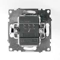 Выключатель 3-клавишный (механизм), STEKKER GLS10-7108-03, 250V, 10А, серия Катрин, серебро 49173 Выключатель 3-клавишный (механизм), STEKKER GLS10-7108-03, 250V, 10А, серия Катрин, серебро 49173