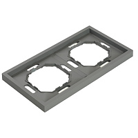 Рамка STEKKER, PFR00-5002-10 2-местная, серия Эмили, платиново-серый, soft touch 49963 Рамка STEKKER, PFR00-5002-10 2-местная, серия Эмили, платиново-серый, soft touch 49963