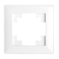 Рамка STEKKER, PFR00-7001-01 1-местная, пластик, серия Катрин, белый 39792