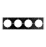 Рамка 4-местная, STEKKER, серия Мия, PFR00-3004-01, белая магнолия 50459