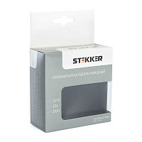 Переключатель 1-клавишный STEKKER GLS10-7005-05, 250В, 10А, серия Катрин, черный 39507 Переключатель 1-клавишный STEKKER GLS10-7005-05, 250В, 10А, серия Катрин, черный 39507