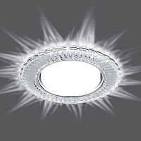 Светильник встраиваемый с белой LED подсветкой Feron CD4044 потолочный GX53 без лампы, прозрачный, хром 41306 Светильник встраиваемый с белой LED подсветкой Feron CD4044 потолочный GX53 без лампы, прозрачный, хром 41306
