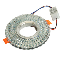 Светильник встраиваемый с белой LED подсветкой Feron CD937 потолочный MR16 G5.3 прозрачный Светильник встраиваемый с белой LED подсветкой Feron CD937 потолочный MR16 G5.3 прозрачный