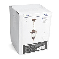 Светильник садово-парковый Feron PL6305 шестигранный на цепочке 60W E27 230V, черное золото 11899 Светильник садово-парковый Feron PL6305 шестигранный на цепочке 60W E27 230V, черное золото 11899