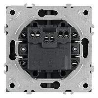 Выключатель 2-клавишный c индикатором (механизм), STEKKER, 250В, 10А, серия Эмили, RSW10-5102-10,  платиново-серый, soft touch 49942