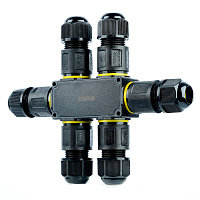 Соединитель-коннектор для проводов S 3-контактный LD559 STEKKER, водонепрониц. пружинный контакт 50561