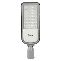 Светодиодный уличный консольный светильник Feron SP3050 100W 5000K 230V, серый 41268 Светодиодный уличный консольный светильник Feron SP3050 100W 5000K 230V, серый 41268