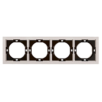 Рамка 4-местная, STEKKER, серия Мия, PFR00-3004-08, пудровый жемчуг 50489
