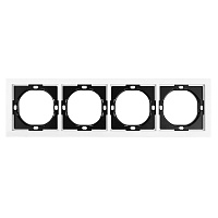 Рамка 4-местная, STEKKER, серия Мия, PFR00-3004-01, белая магнолия 50459