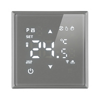 Терморегулятор Wi-Fi (механизм), STEKKER, 250В, 3500Вт, серия Эмили, RSW00-5119-10, платиново-серый, soft touch 50378