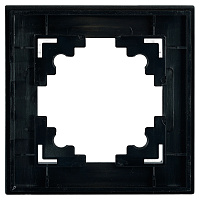 Рамка 1-местная, металл, STEKKER MFR00-7001-05, серия Катрин, черный 50012