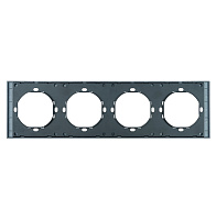 Рамка 4-местная, STEKKER, серия Мия, PFR00-3004-05, черный бархат 50464