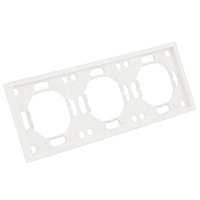 Рамка STEKKER, PFR00-5003-01 3-местная, серия Эмили, белый фарфор, soft touch 49886