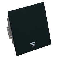 Выключатель 1-клавишный самовозвратный (механизм), STEKKER, 250В, 10А, серия Мия, RSW10-3112-05, черный бархат  50574