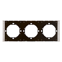 Рамка 3-местная, STEKKER, серия Мия, PFR00-3003-08, пудровый жемчуг 50488