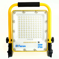 Светодиодный прожектор Feron LL-951 переносной с зарядным устройством IP66 50W 6400K артикул 48676 Светодиодный прожектор Feron LL-951 переносной с зарядным устройством IP66 50W 6400K артикул 48676