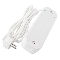 Удлинитель трехместный с/з с выключателем STEKKER HM03-31-05 3x0,75, 5м, серия Home (У10А-002), белый 39199