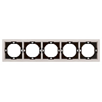 Рамка 5-местная, STEKKER, серия Мия, PFR00-3005-08, пудровый жемчуг 50490