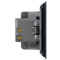 Переключатель 1-клавишный (механизм), STEKKER, 250В, 10A, серия Мия, RSW10-3105-05, черный бархат 50447