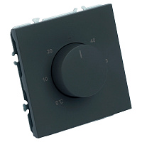 Терморегулятор механический (механизм), STEKKER, 230В, 3500Вт, серия Эмили, RSW00-5120-05, черный уголь, soft touch 50713