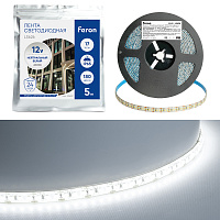 Светодиодная LED лента Feron LS626, 180SMD(2835)/m 17W/m 12V 5000*10*1,22мм 6500К IP65 Артикул 51640 Светодиодная LED лента Feron LS626, 180SMD(2835)/m 17W/m 12V 5000*10*1,22мм 6500К IP65 Артикул 51640