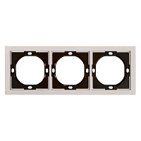 Рамка 3-местная, STEKKER, серия Мия, PFR00-3003-08, пудровый жемчуг 50488