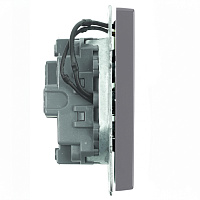 Выключатель 1-клавишный c индикатором (механизм), STEKKER, 250В, 10А, серия Эмили, RSW10-5101-10, платиново-серый, soft touch 49941