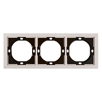 Рамка 3-местная, STEKKER, серия Мия, PFR00-3003-08, пудровый жемчуг 50488