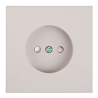 Розетка 1-местная с защитной шторкой (механизм), STEKKER, б/з, 250В, 16А, серия Мия, RST16-3109-08, пудровый жемчуг 50483
