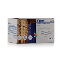 Светодиодная гирлянда Feron CL70 сеть 1,5х1,5м + 1.5м 230V мультиколор, c питанием от сети, прозрачный шнур Светодиодная гирлянда Feron CL70 сеть 1,5х1,5м + 1.5м 230V мультиколор, c питанием от сети, прозрачный шнур