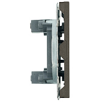 Заглушка (механизм), STEKKER, серия Эмили, RST00-5116-09, антрацит, soft touch 49935