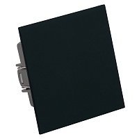 Выключатель 1-клавишный (механизм), STEKKER, 250В, 10А, серия Мия, RSW10-3103-05, черный бархат 50442